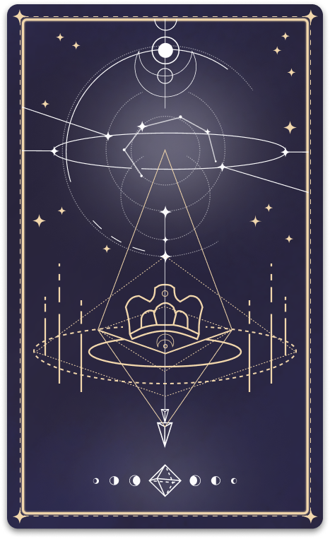 A picture of the The emperor tarot-card in the game